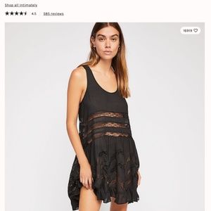 Free People Voile and Lace Trapeze Slip